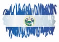 Flag of El Salvador, Republic of El Salvador. vector illustration.