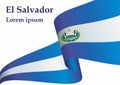 Flag of El Salvador, Republic of El Salvador. vector illustration.