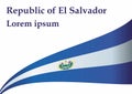 Flag of El Salvador, Republic of El Salvador. vector illustration.