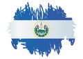 Flag of El Salvador, Republic of El Salvador. vector illustration.