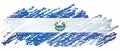 Flag of El Salvador, Republic of El Salvador. vector illustration.