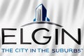Flag of Elgin city, Illinois US