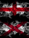 Flag of England, English and Alabama, Alabamian countries with smoky effect