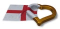 Flag of england and heart symbol