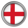 Flag of England round as a button