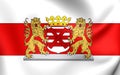Flag of the Enschede, Netherlands. Royalty Free Stock Photo