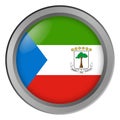 Flag Equatorial Guinea round as a button