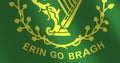 Flag Erin go bragh moving wind