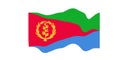 Flag of Eritrea. Eritrean national symbol in official colors. Template icon. Abstract vector background