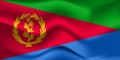 Flag of Eritrea. Eritrean national symbol in official colors. Template icon. Abstract vector background