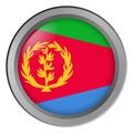 Flag of Eritrea round as a button