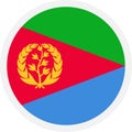 Flag of Eritrea. Round vector icon