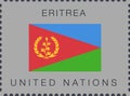 Flag of Eritrea. Vector Sign and Icon. Postage Stamp