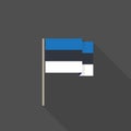 Flag of Estonia flat icon, vector illustration