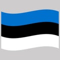 Flag estonia on gray background vector illustration flat