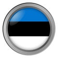 Flag of Estonia round as a button Royalty Free Stock Photo