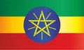 Flag of Ethiopia, Federal Democratic Republic of Ethiopia. vector illustration. Royalty Free Stock Photo