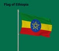 Flag Of Ethiopia, Ethiopia flag, National flag of Ethiopia. pole flag of Ethiopia