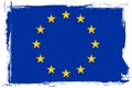 Flag of Europe. European flag, vector illustration Royalty Free Stock Photo