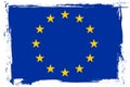 Flag of Europe. European flag, vector illustration Royalty Free Stock Photo