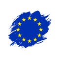 Flag of Europe with stars on paint trail, European Union Ã¢â¬â for stock