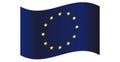 Flag Europe union of Europe twelve yellow stars round symbol of Europe eurozone united board of europe peace countries EPS 10 Royalty Free Stock Photo