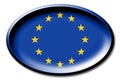 European Union, EU - round country flag with an edge