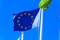 Flag of European Union fluttering Royalty Free Stock Photo