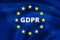Flag of the European Union with GDPR text - General Data Protection Regulation