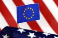 Flag of European Union and US