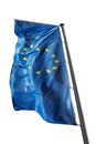 Flag of the European Union on white background,isolated Royalty Free Stock Photo