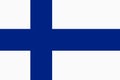 Flag of Finland. Official colors. Flat vector illustration Royalty Free Stock Photo