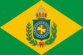 Glossy glass Flag of the First Empire of Brazil, with 19 stars representing the provincies by the time