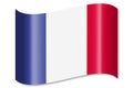 France - waving country flag, shadow