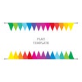 Flag geometric banner background. Bunting or swag template for scrapbooking parties, baby showers and sales.