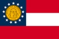 Flag of Georgia is a state of United States Royalty Free Stock Photo