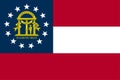 Flag of Georgia, USA Royalty Free Stock Photo