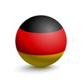 Flag of Germany in the form of a ball Royalty Free Stock Photo