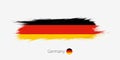 Flag of Germany, grunge abstract brush stroke on gray background Royalty Free Stock Photo