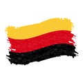 Flag of Germany, Grunge Abstract Brush Stroke Isolated On A White Background. Vector Illustration. Royalty Free Stock Photo