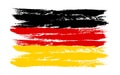 Flag of Germany in grunge style on white background Royalty Free Stock Photo