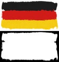 Flag of Germany paint brush stroke texture on white Royalty Free Stock Photo