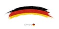 Flag of Germany in rounded grunge brush stroke. Royalty Free Stock Photo