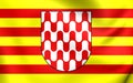 Flag of Girona City, Spain.