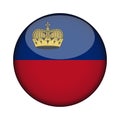 Flag in glossy round button of icon. Royalty Free Stock Photo