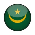 Flag in glossy round button of icon. Royalty Free Stock Photo