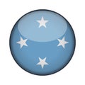 Flag in glossy round button of icon. Royalty Free Stock Photo