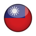 Flag in glossy round button of icon. Royalty Free Stock Photo