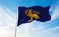 flag of Governor General of Canada , Canada at cloudy sky background on sunset, panoramic view. Canadian travel and patriot Royalty Free Stock Photo