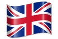 Great Britain, United Kingdom, England - waving country flag, shadow